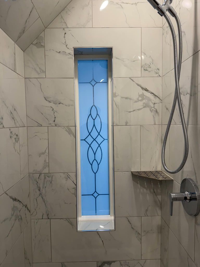 Custom shower tile work in Southern Maine